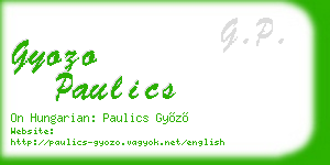 gyozo paulics business card